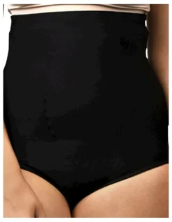 Cupid Shapewear Just Enough Plus Size Ultra High Waist Shaping Brief in Black