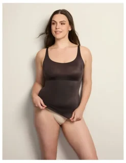 Cupid Shapewear No Side Show Firm Control Slimming Tank Top in Black