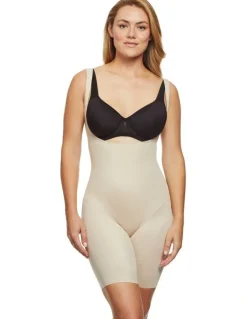 Cupid Shapewear Shape Away Extra-Firm Cupless Body And Thigh Shaper in Warm Beige