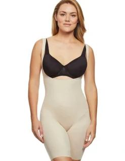 Cupid Shapewear Shape Away Extra-Firm Cupless Body And Thigh Shaper in Warm Beige