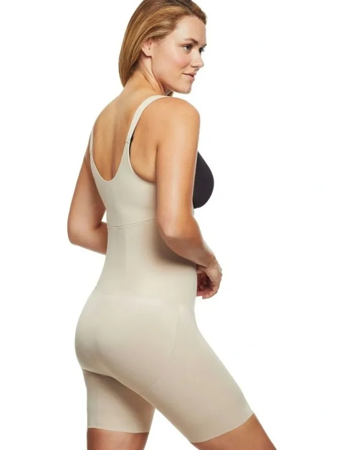 Cupid Shapewear Shape Away Extra-Firm Cupless Body And Thigh Shaper in Warm Beige