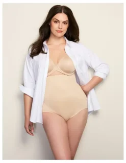 Cupid Shapewear Shape Away Ultra-High Waist Shaping Brief in Warm Beige