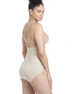 Cupid Shapewear Shape Away Ultra-High Waist Shaping Brief in Warm Beige