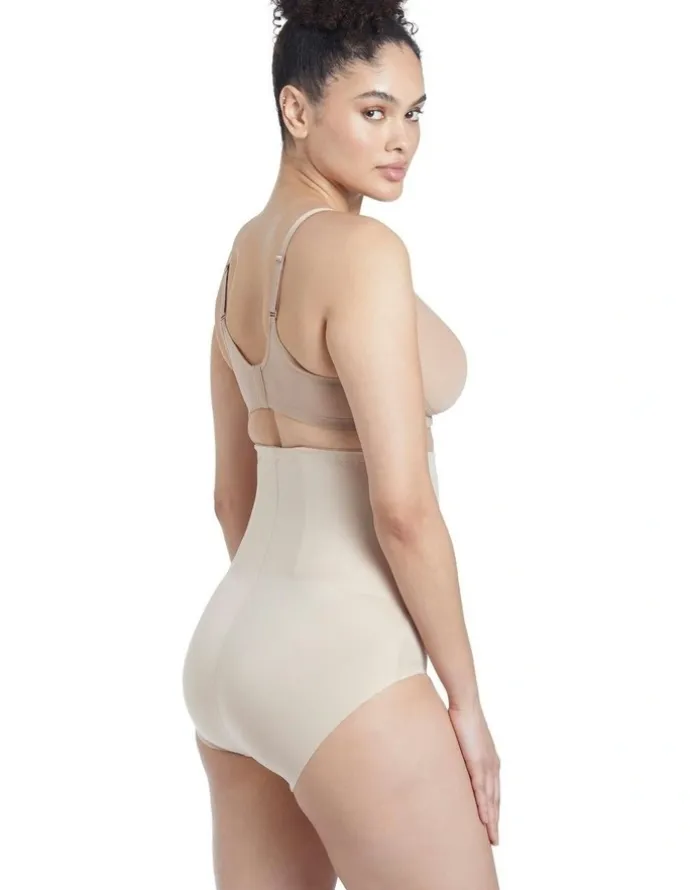 Cupid Shapewear Shape Away Ultra-High Waist Shaping Brief in Warm Beige