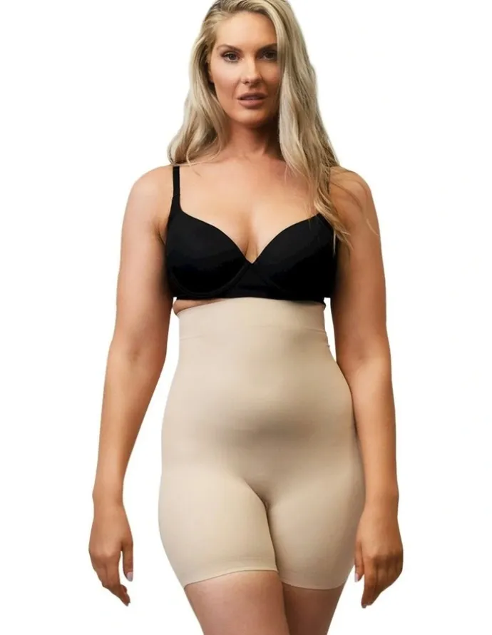 Cupid Shapewear Sleek Essentials Ultra High Waist Shaper Short in Warm Beige