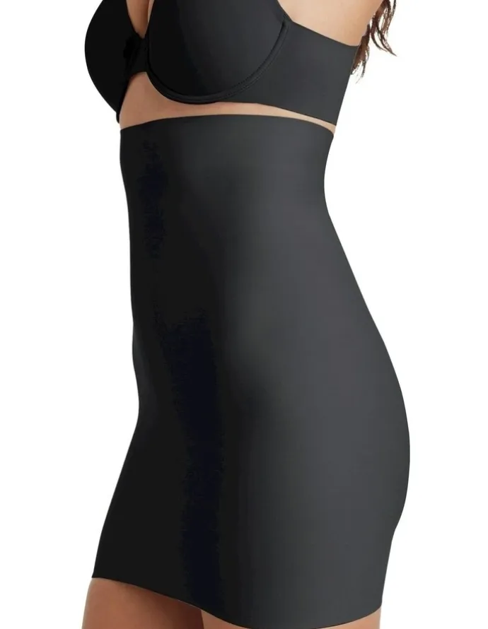 Cupid Shapewear Sleek Essentials High Waist Shaper Slip Skirt in Black