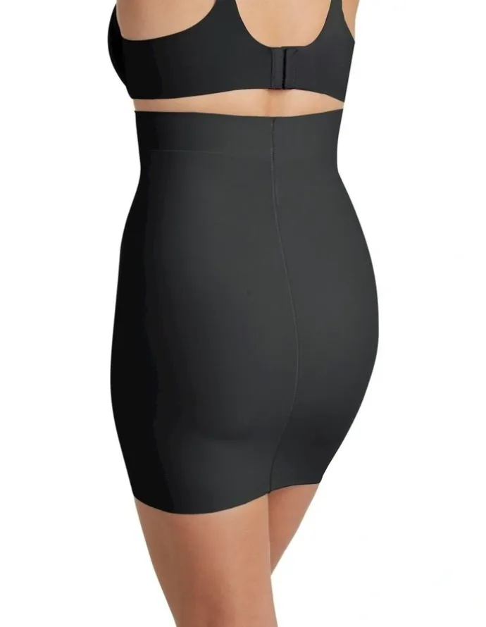Cupid Shapewear Sleek Essentials High Waist Shaper Slip Skirt in Black