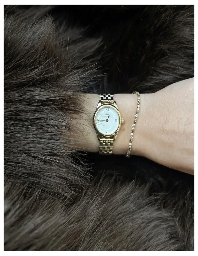 Daniel Wellington Ophelia Mini Link Watch 25X22mm in Gold