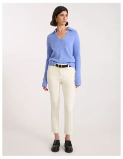David Lawrence Alessa Polo Knit in Periwinkle