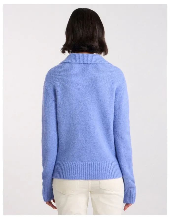 David Lawrence Alessa Polo Knit in Periwinkle