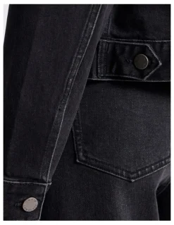 David Lawrence Aspen Denim Jacket in Washed Black