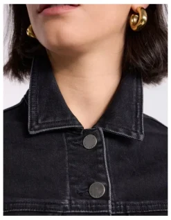 David Lawrence Aspen Denim Jacket in Washed Black