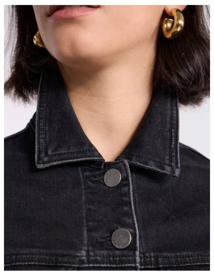 David Lawrence Aspen Denim Jacket in Washed Black