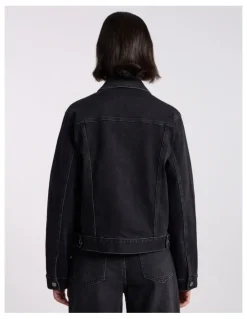 David Lawrence Aspen Denim Jacket in Washed Black