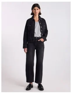 David Lawrence Aspen Denim Jacket in Washed Black