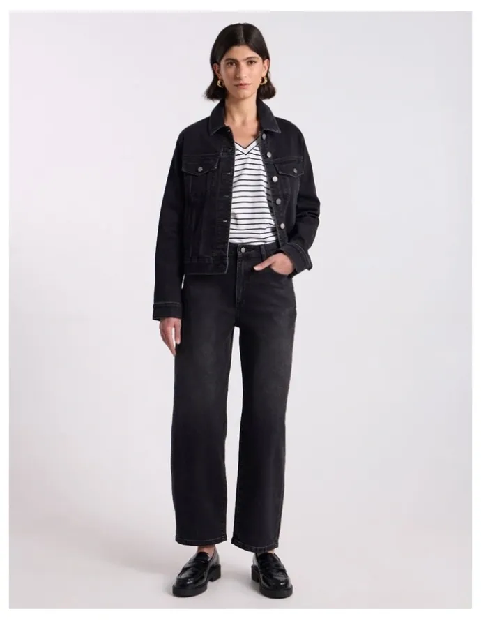 David Lawrence Aspen Denim Jacket in Washed Black