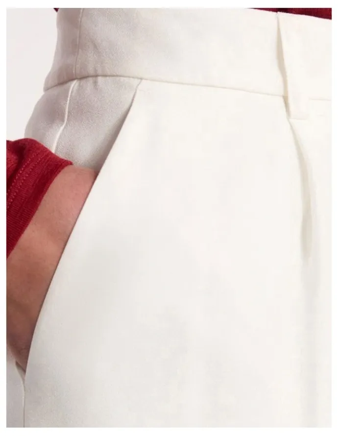 David Lawrence Bronte Wide Leg Pant in Ivory