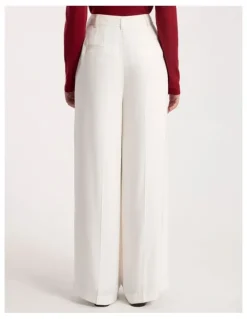 David Lawrence Bronte Wide Leg Pant in Ivory
