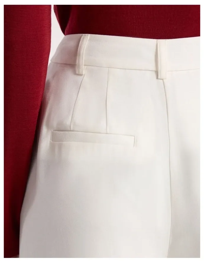 David Lawrence Bronte Wide Leg Pant in Ivory
