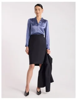 David Lawrence Celeste Pencil Skirt in Ink