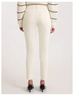 David Lawrence Celine Corduroy Pant in Ivory