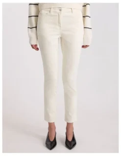 David Lawrence Celine Corduroy Pant in Ivory