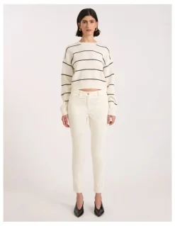 David Lawrence Celine Corduroy Pant in Ivory