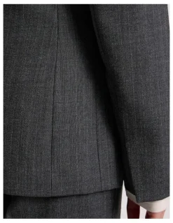David Lawrence Domini Pinstripe Blazer in Charcoal Stripe