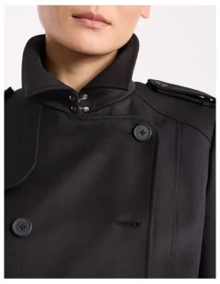 David Lawrence Eda Trench Coat in Black