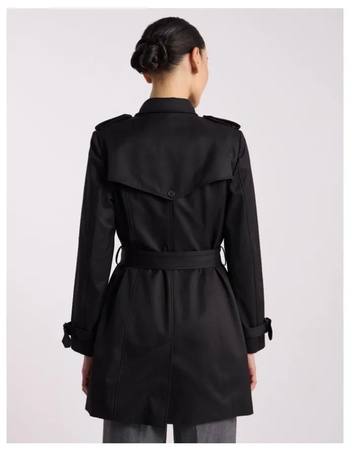 David Lawrence Eda Trench Coat in Black