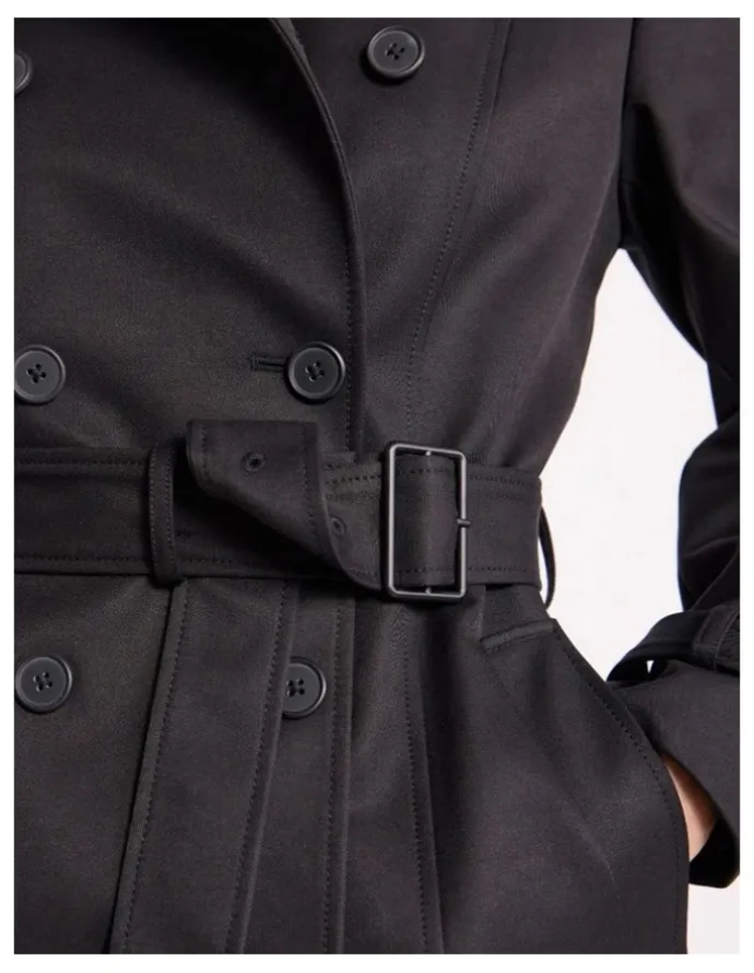 David Lawrence Eda Trench Coat in Black