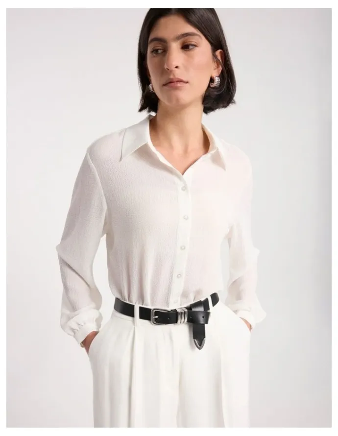 David Lawrence Essie Leather Belt in Black/Silver
