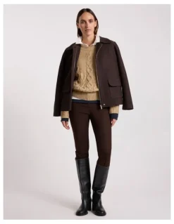 David Lawrence Gianna Cable Knit in Camel