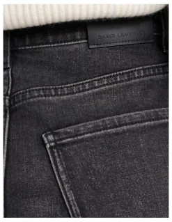 David Lawrence Hannah Denim Midi Skirt in Washed Black