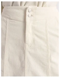 David Lawrence Iiona Corduroy Skirt in Ivory