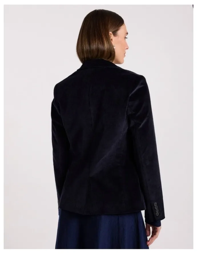 David Lawrence Iiona Corduroy Blazer in Navy