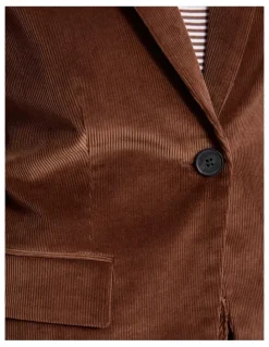 David Lawrence Iiona Corduroy Blazer in Nutmeg