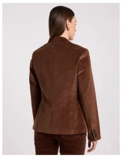 David Lawrence Iiona Corduroy Blazer in Nutmeg
