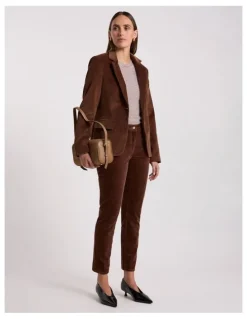 David Lawrence Iiona Corduroy Blazer in Nutmeg