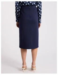 David Lawrence Jenni Ponte Skirt in Navy