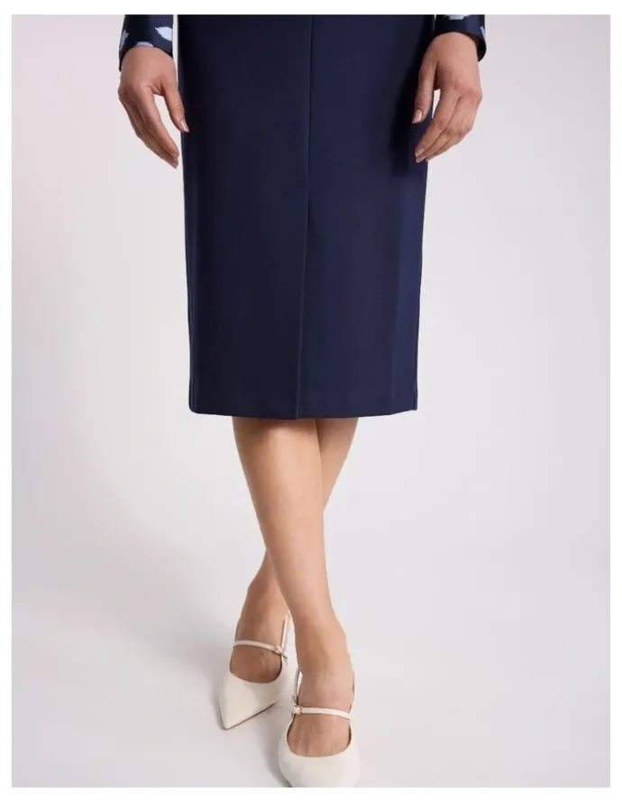 David Lawrence Jenni Ponte Skirt in Navy