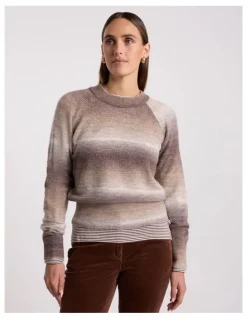David Lawrence Jesse Ombre Knit in Nutmeg Ombre