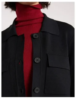 David Lawrence Laila Milano Knit Jacket in Black