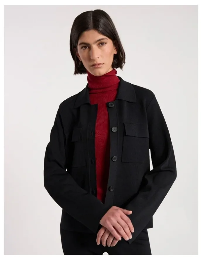 David Lawrence Laila Milano Knit Jacket in Black