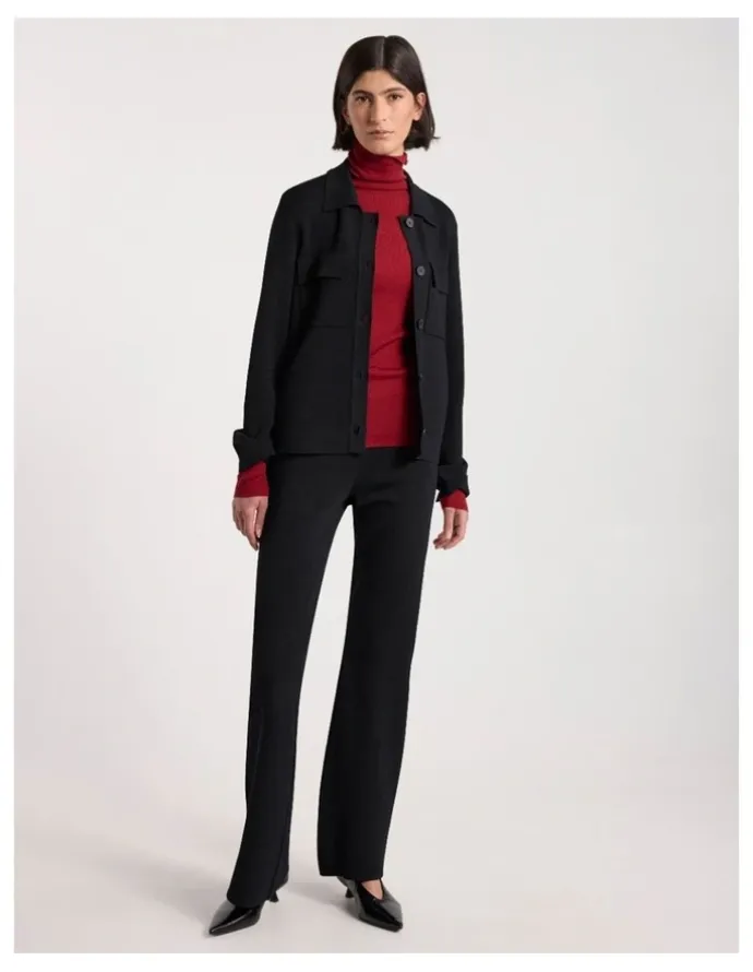 David Lawrence Laila Milano Knit Jacket in Black