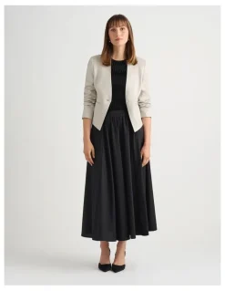 David Lawrence Liliosa Linen Blend Jacket in Stone