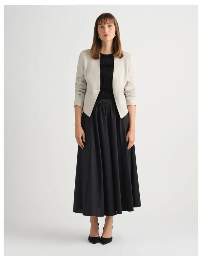 David Lawrence Liliosa Linen Blend Jacket in Stone