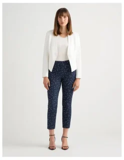 David Lawrence Liliosa Linen Blend Jacket in Ivory