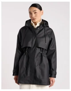 David Lawrence Lima Pvc Windbreaker in Black