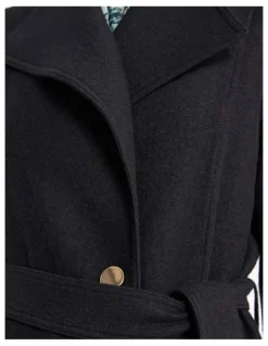 David Lawrence Luisa Felted Wool Coat in Black